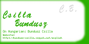 csilla bundusz business card